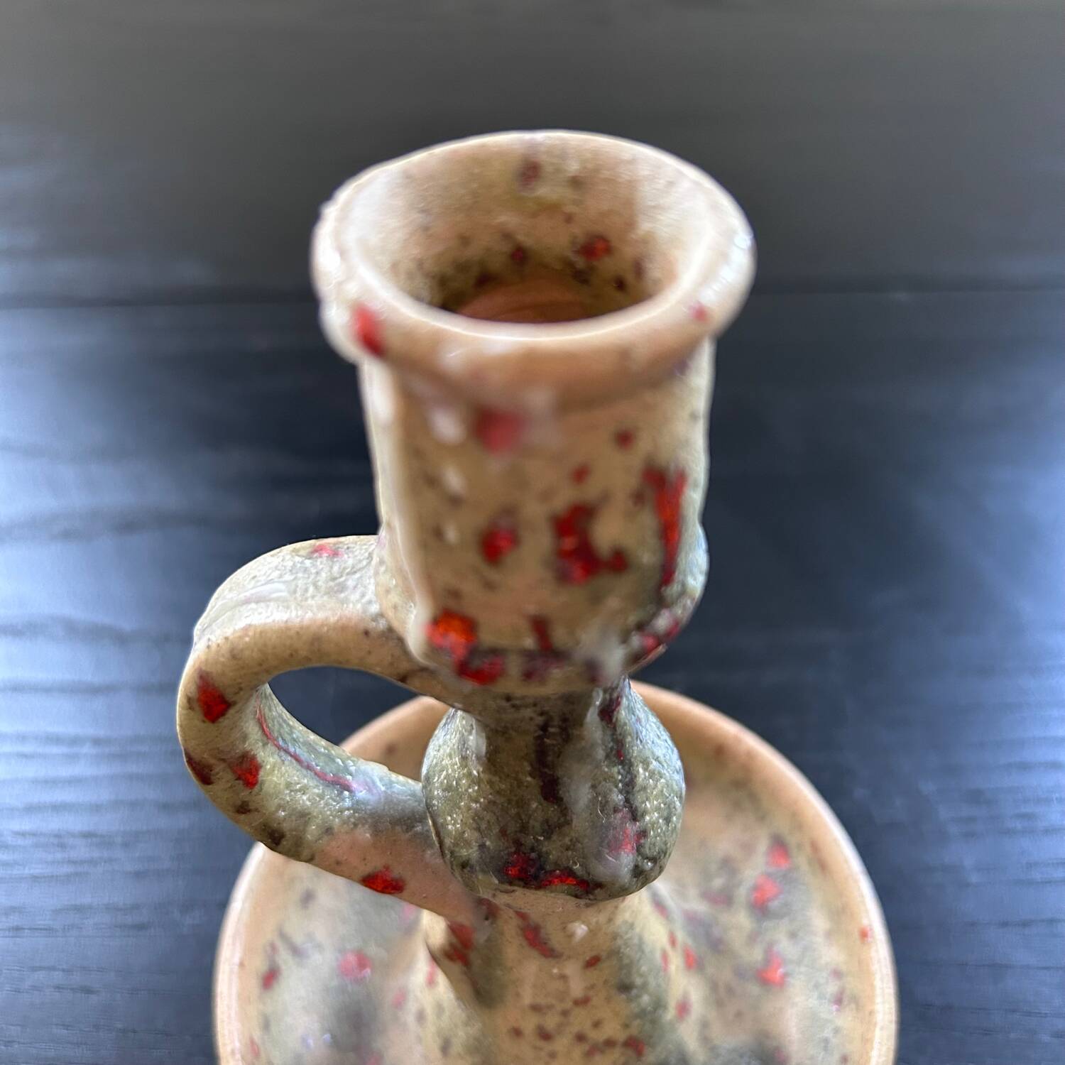 Pyrite stoneware candle holder