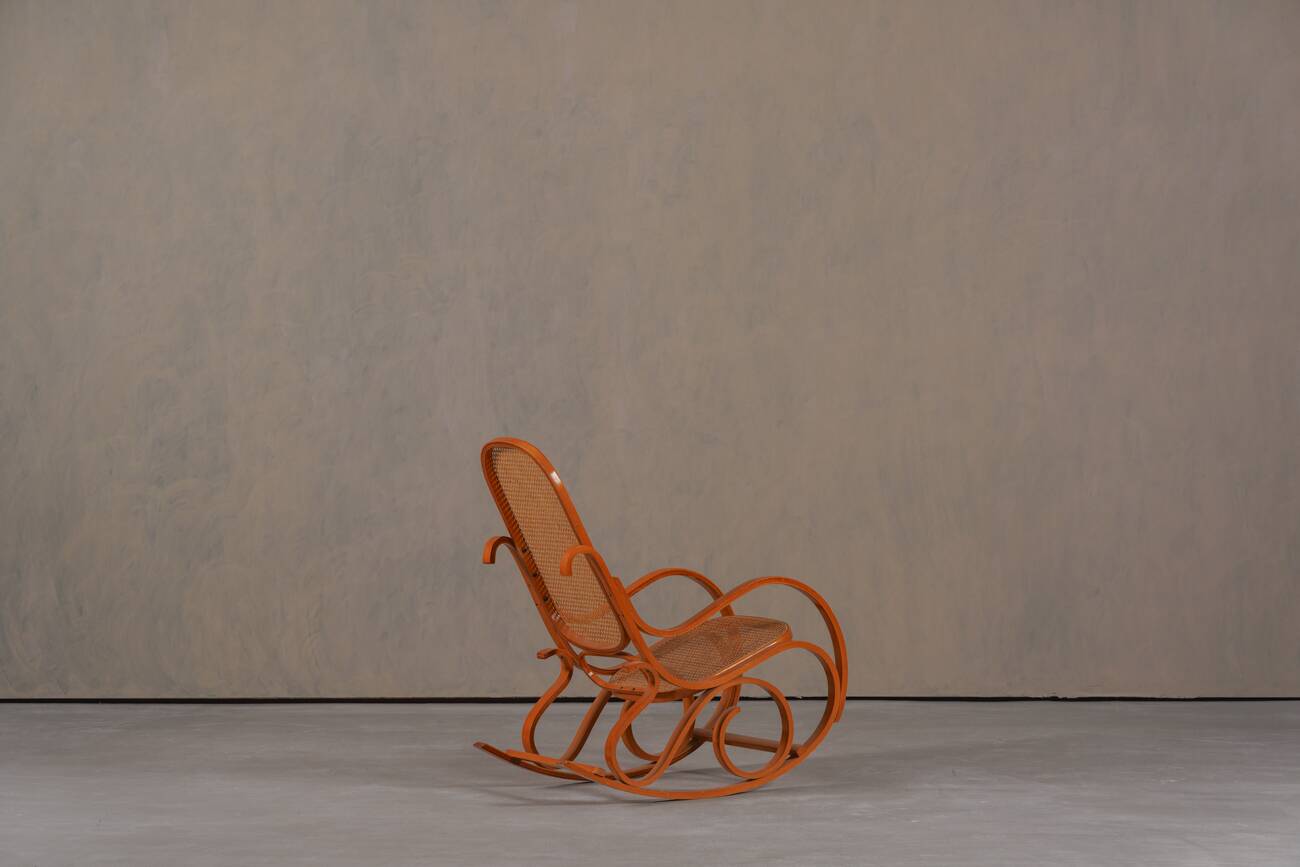 Vintage bentwood rocking chair by Luigi Crassevig, Italy 1970s