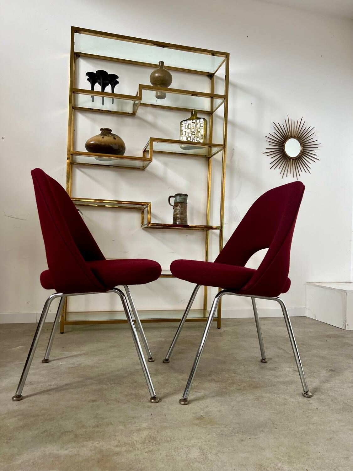 Lot 2 Old conference chairs 72 by Eero Saarinen Knoll International/ Wohnbedarf, 1968