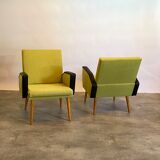 Vintage set Space Age sofa and two chairs for Drevopodnik Brno
