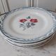 Set of 6 flat plates Digoin Sarreguemiens model Marinette