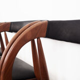 Lot de 4 chaises en teck, design danois, années 1970, Danemark