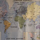 School map / political planisphere and economic planisphere