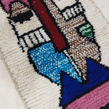 Handmade moroccan berber carpet 175 x 66 cm