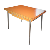 Table formica orange marque Rotub vintage
