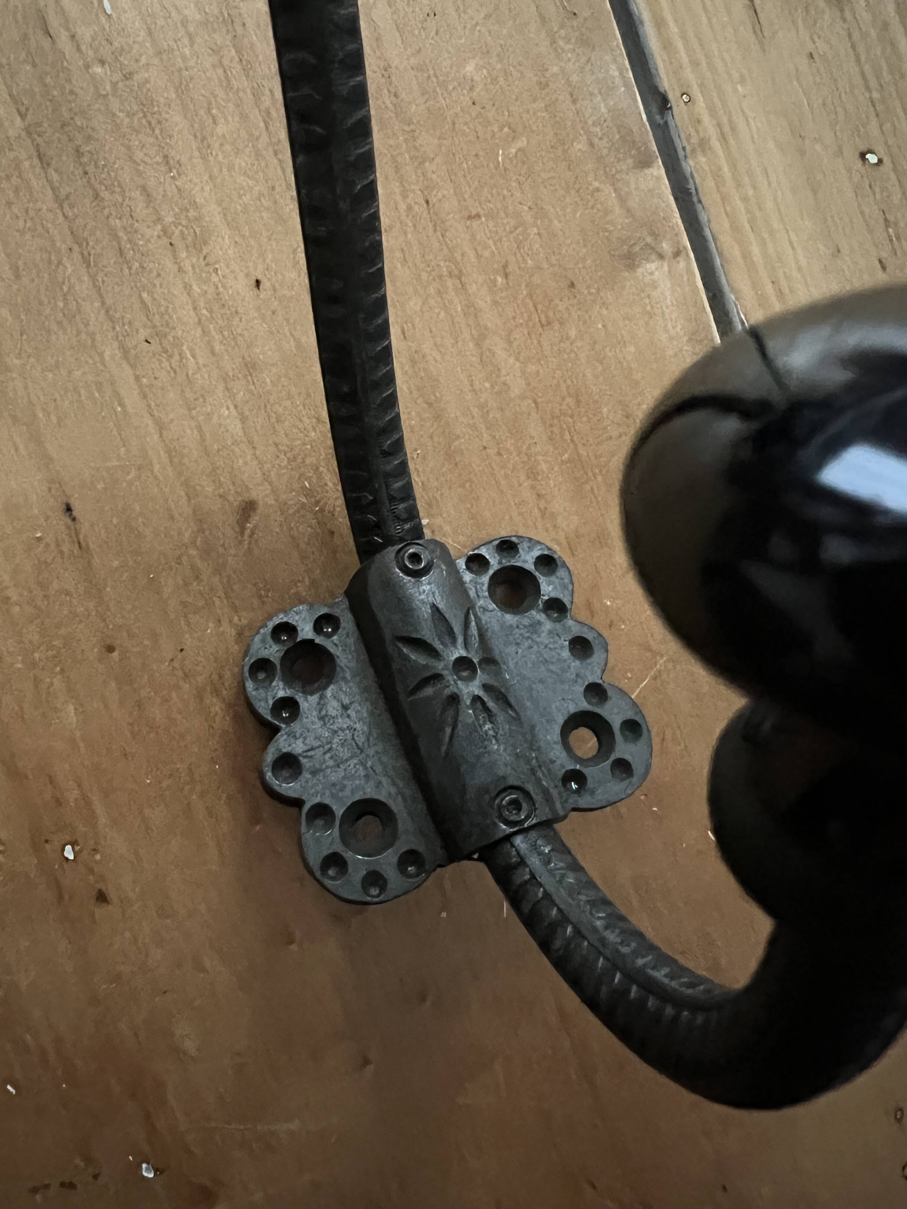 Cast iron/glass hook, year 20/30 black