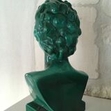 Bust woman 1950 green ceramic