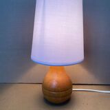 Small old turned wood lamp