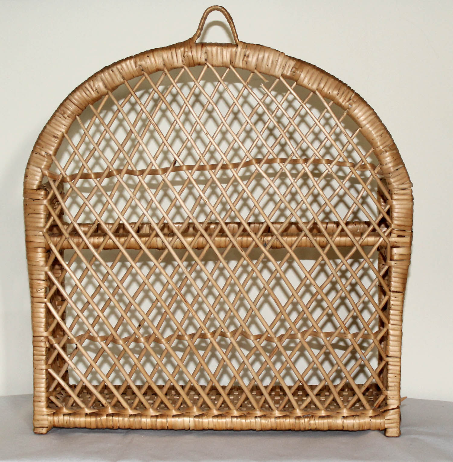 Rattan shelf