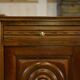 Brutalist bedside table/occasional furniture in oak from the 1960s.