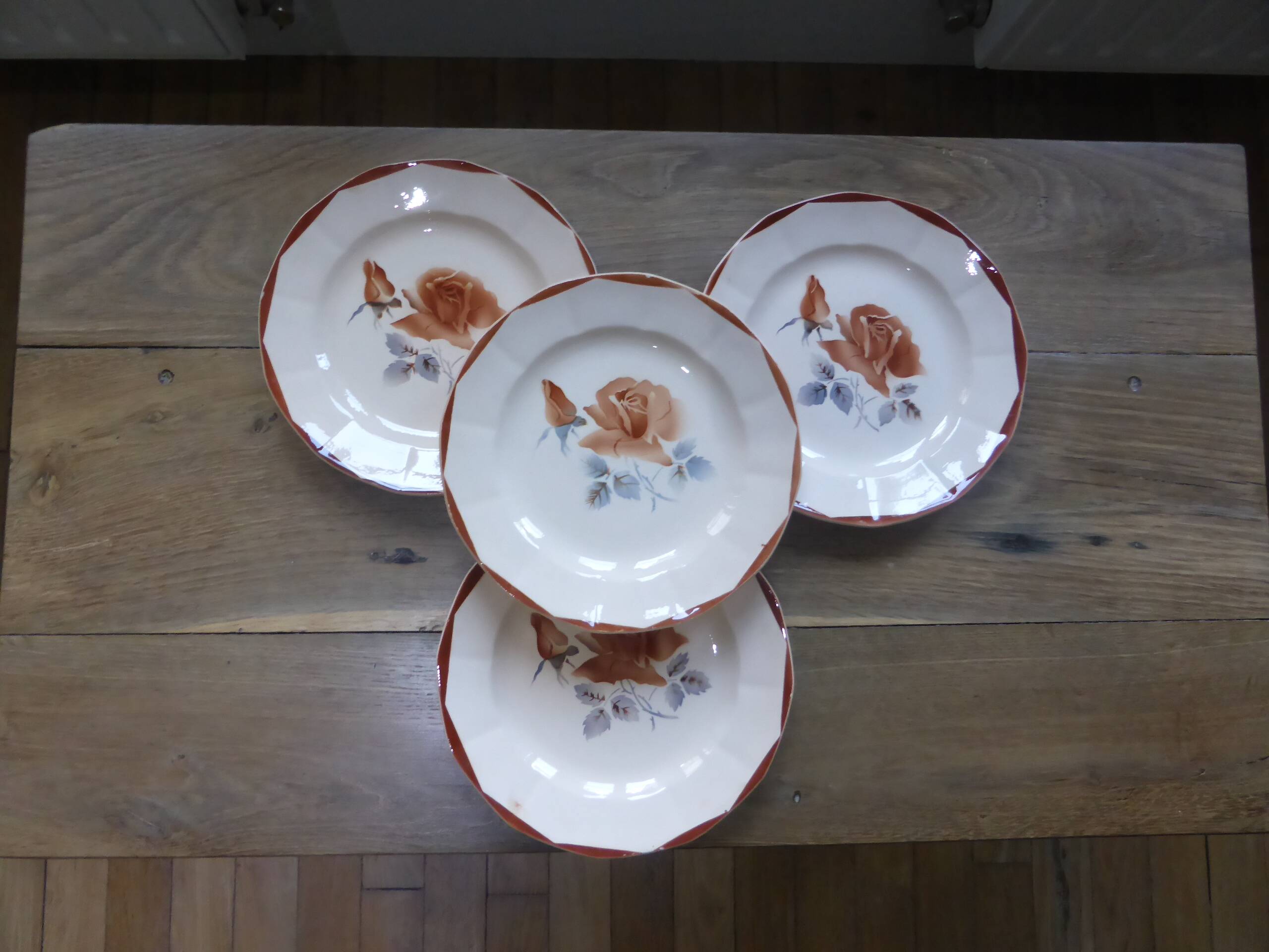 4 dessert plates from Digoin Sarreguemines 200892