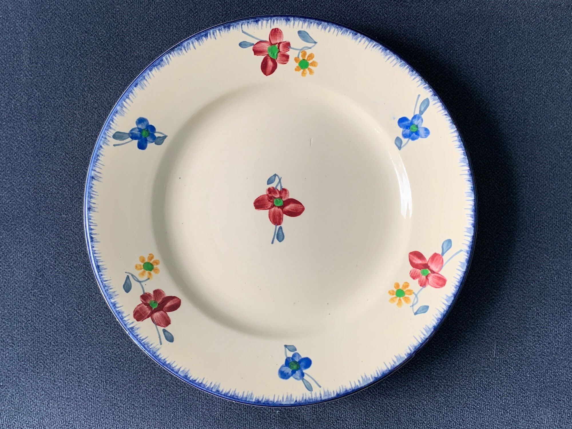 Dessert service 12 plates and 1 dish Mary Lou Digoin Sarreguemines
