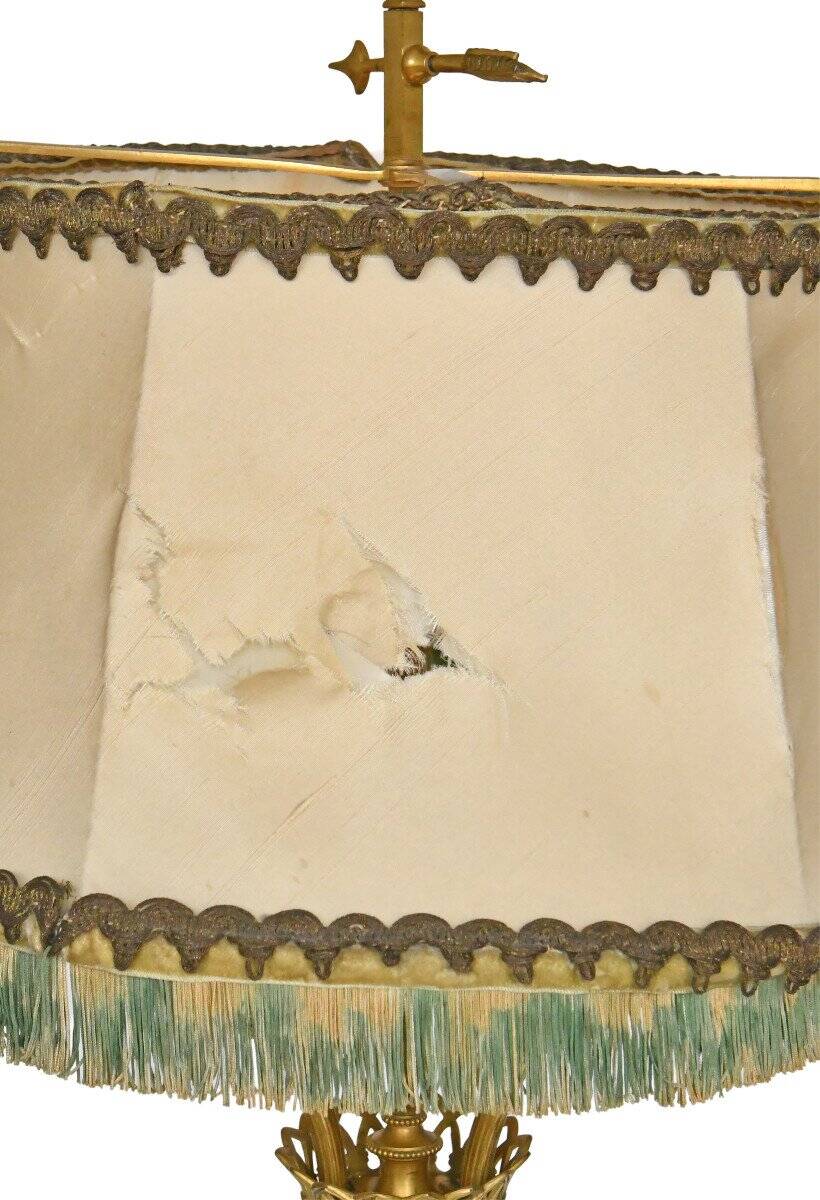 Gilded bronze and marble lamp in Empire style