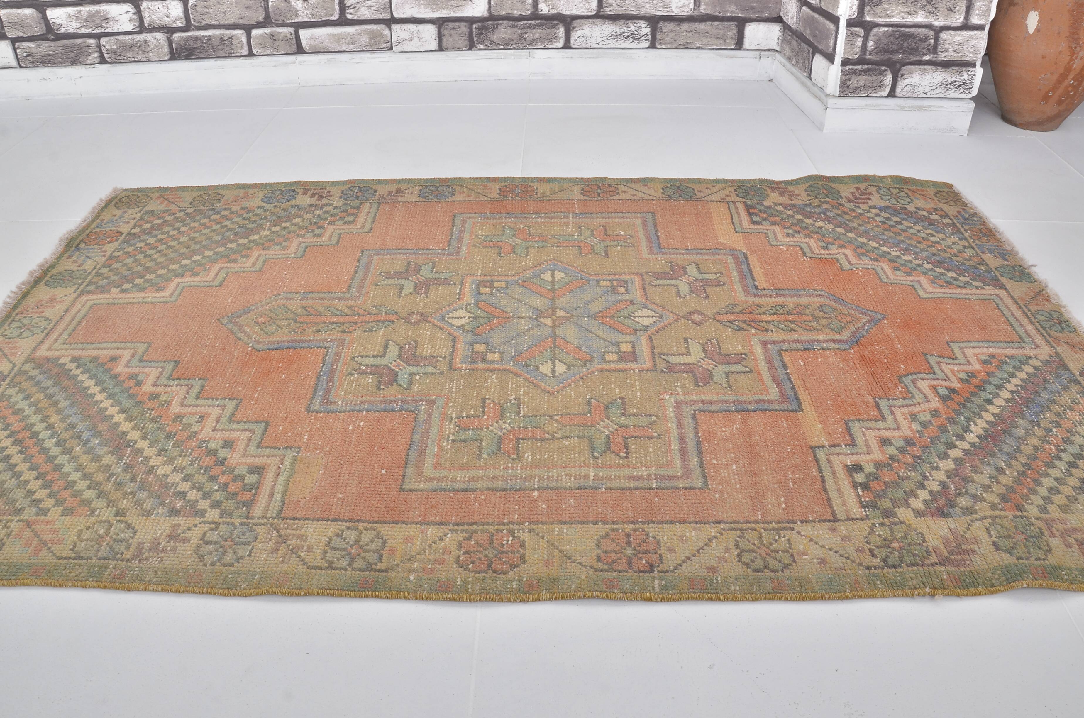Vintage Handmade Floral Rug sku 2405