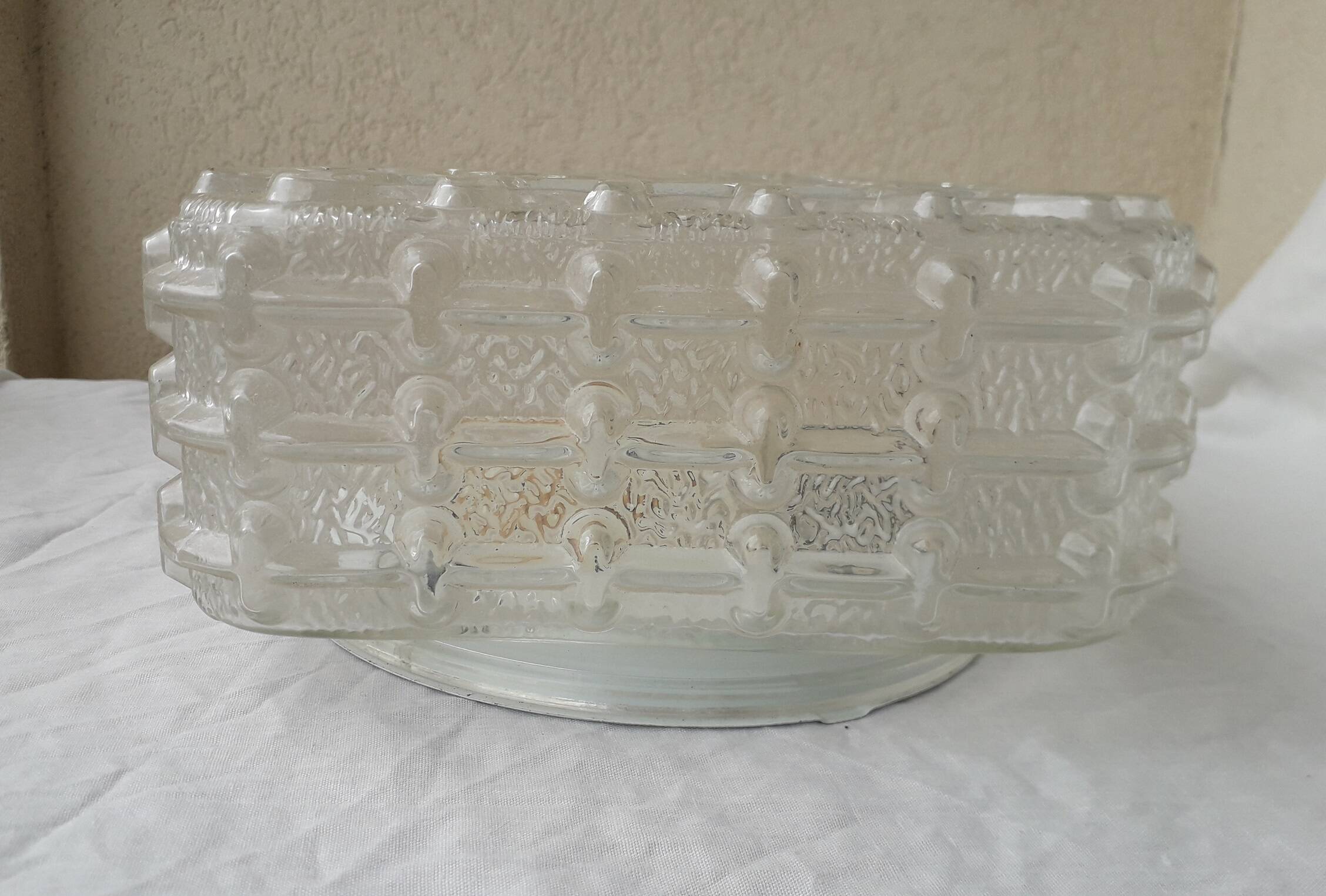 Plafonnier carré en verre