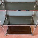 70s shelf in plexiglas and smoked glass