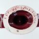 Bordeaux ceramic candle holder, signed Vallauris