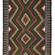 Turkish Kilim Yuruk Vintage 169x300 cm Geometric Green Red Yellow
