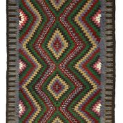 Turkish Kilim Yuruk Vintage 169x300 cm Geometric Green Red Yellow
