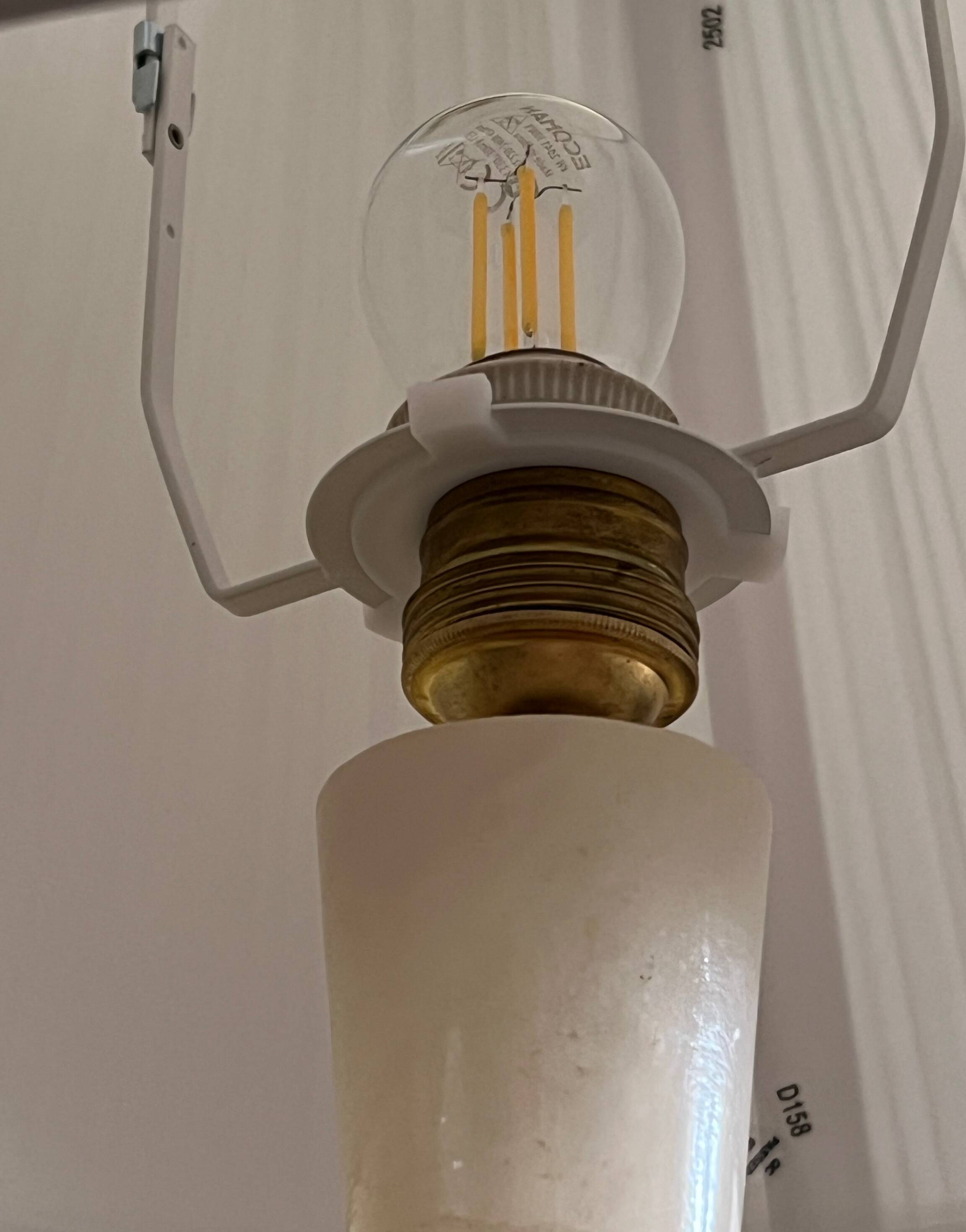 Vintage Alabaster Table Lamp, France, 1950s