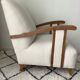 Vintage armchair completely restored with a French terry fabric
