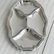 Shiny silver stainless steel compartment dish