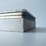 Travertine and brass box