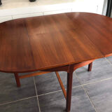 Table ronde extensible scandinave années 1970