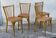 Série de 4 chaises bistros vintage 1950-60 assises Skaï