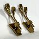 Lumi Milano, Mid-Century Modern pair of Italian brass sconces from 60s