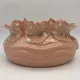 Vintage ceramic cache-pot in pink and white.