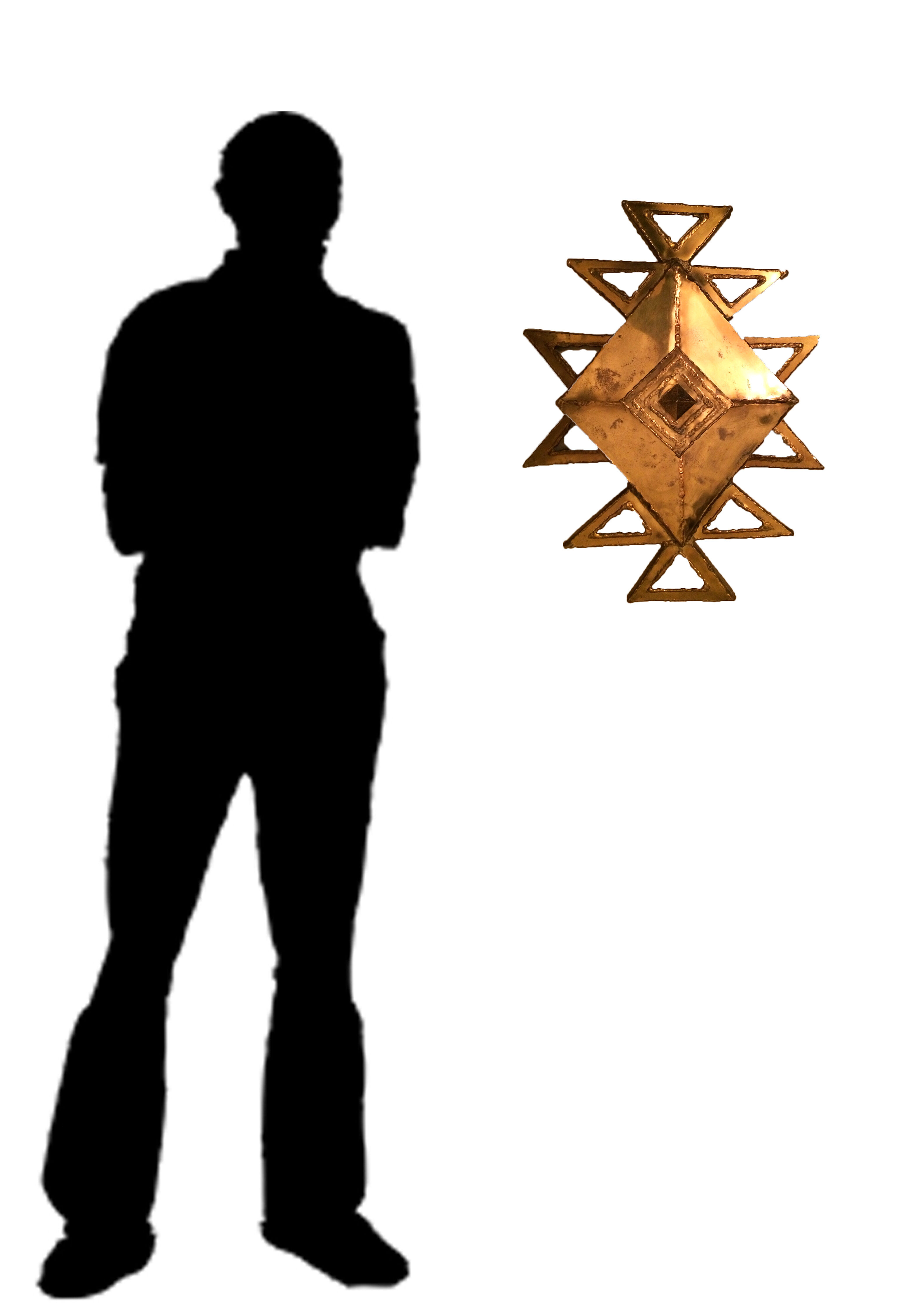 Brutalist sculptural wall lamp by Paul Moerenhout