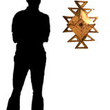 Brutalist sculptural wall lamp by Paul Moerenhout