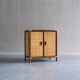 Vintage rattan & woven cane cabinet