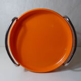 Serving table with vintage wheels