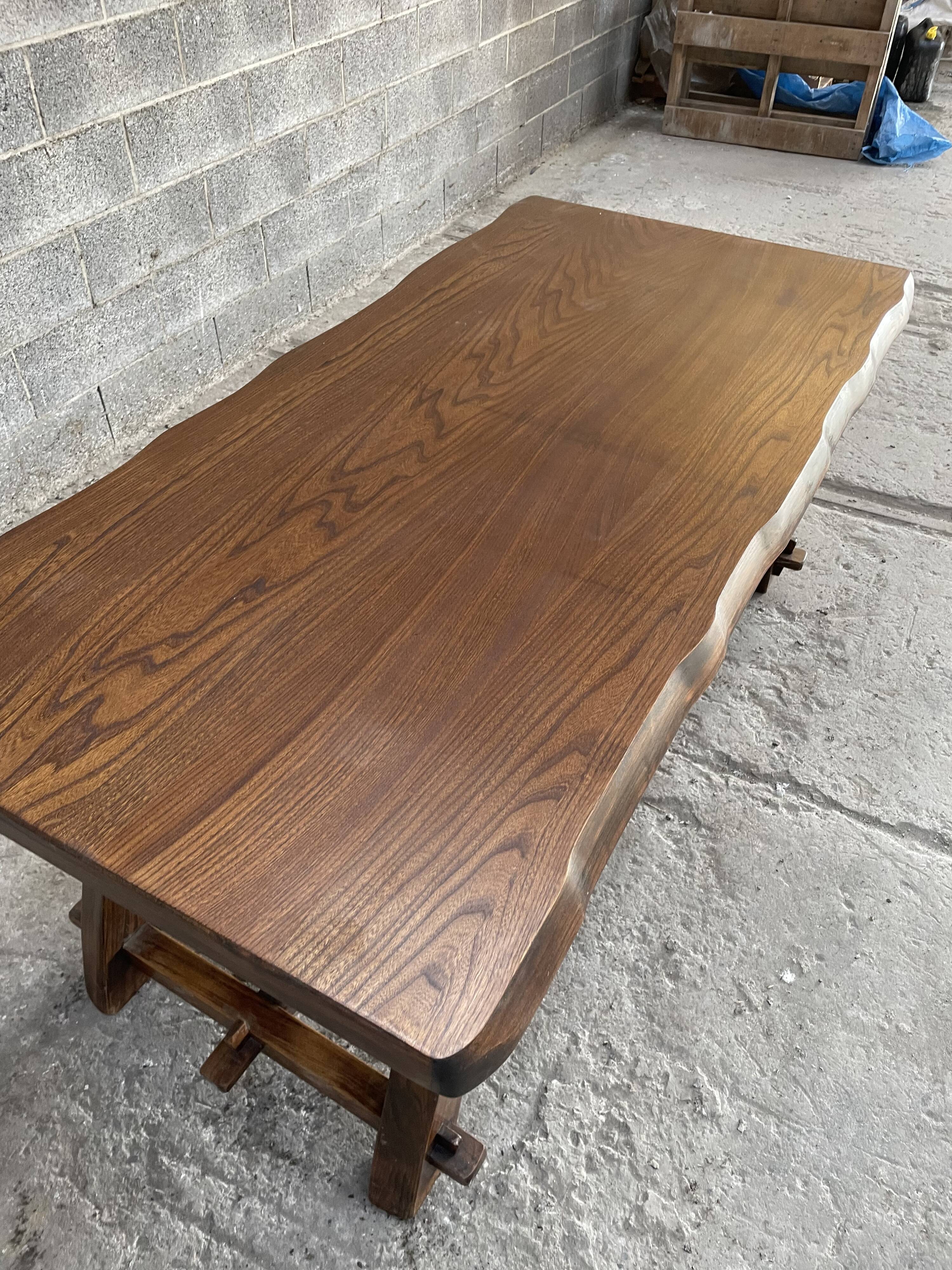 French brutalist table by Aranjou