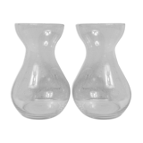Pair of vintage glass jacinth bulb vases