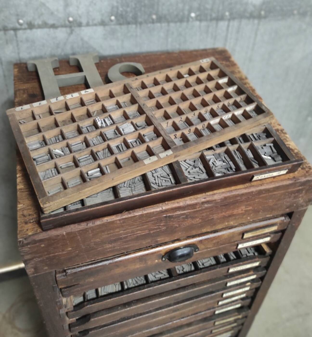 Meuble typographique vintage | Commode typographique authentique