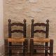 Brutalist chair pair in the style of Dudouyt.