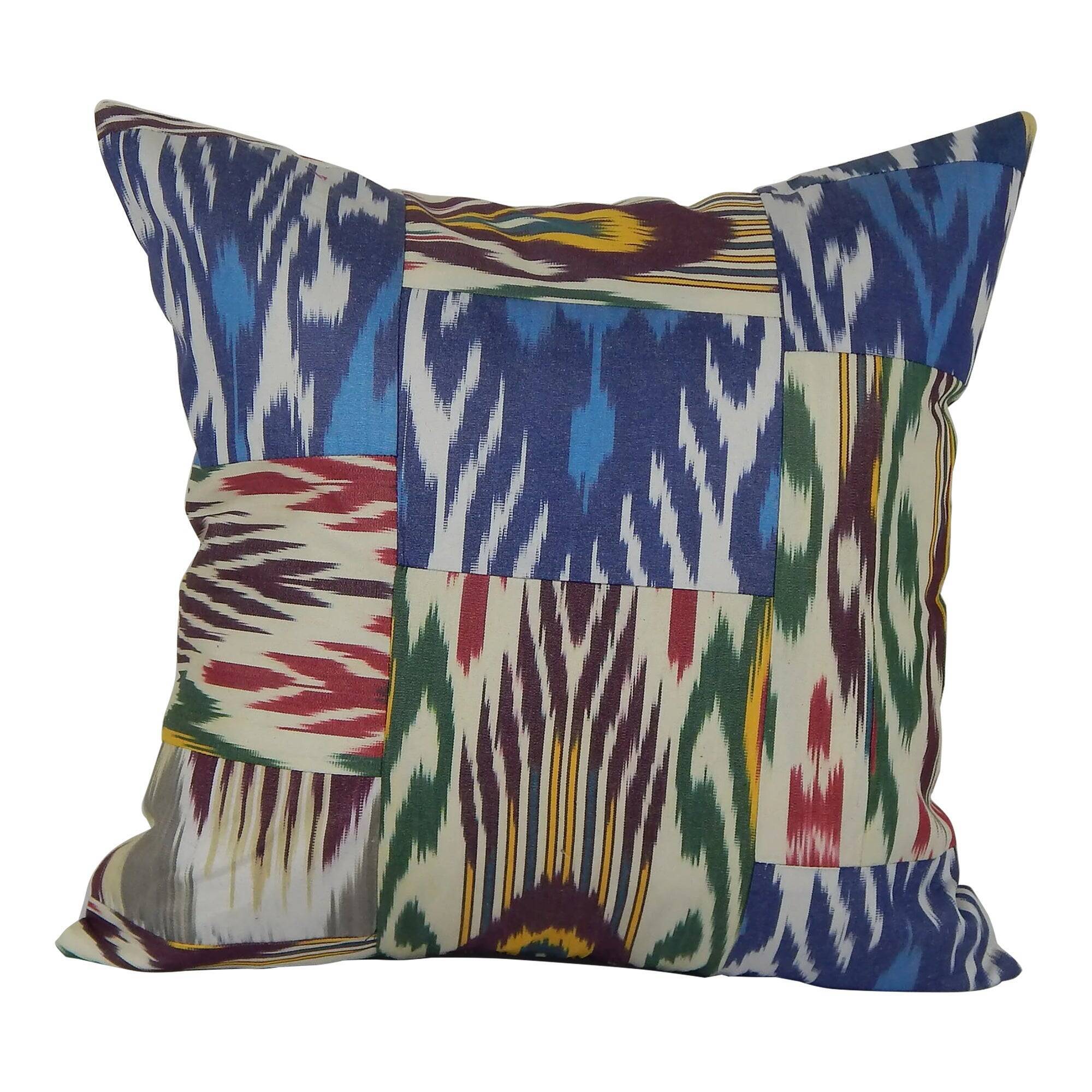 Vintage ikat cushion cover 51x51 cm