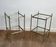 Pair of brass side tables attributed to Maison Jansen