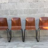 Set of 4 chairs Galvanitas S23 oak
