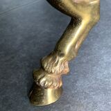 Bronze tripod floor lamp with doe hooves, 1950