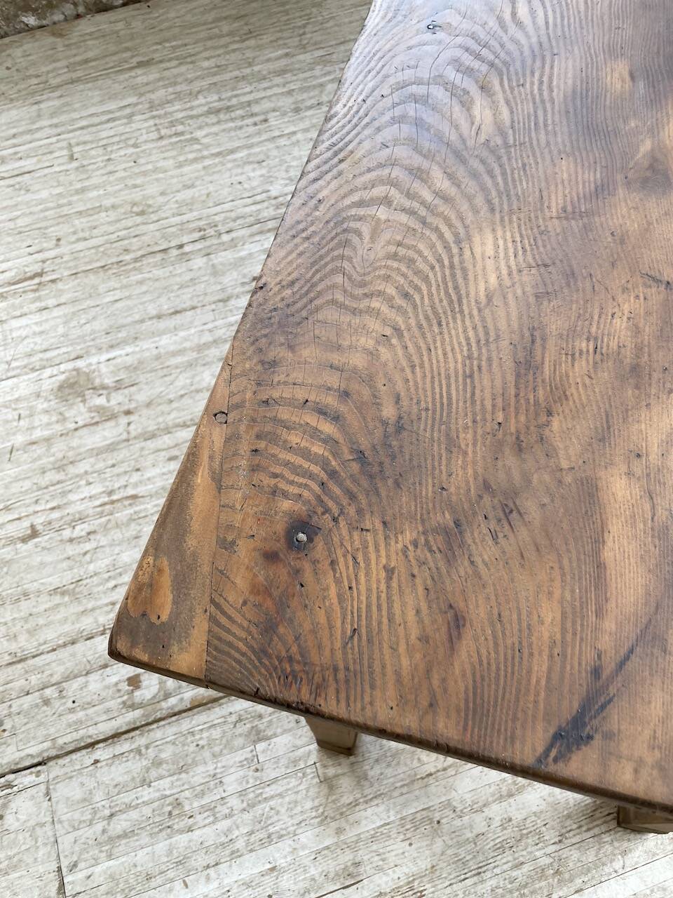 Drapery console table in pine