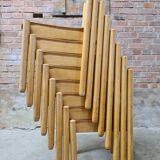 Set of 8 stackable chairs by Karl Klipper