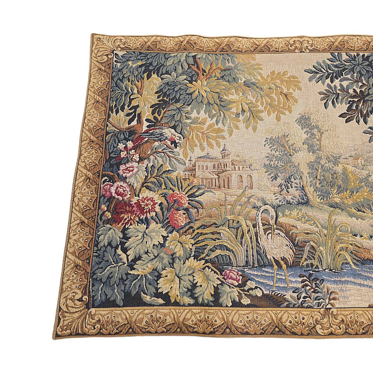 Tenture murale vintage de style Aubusson par Jules Pansu, années 1970/80