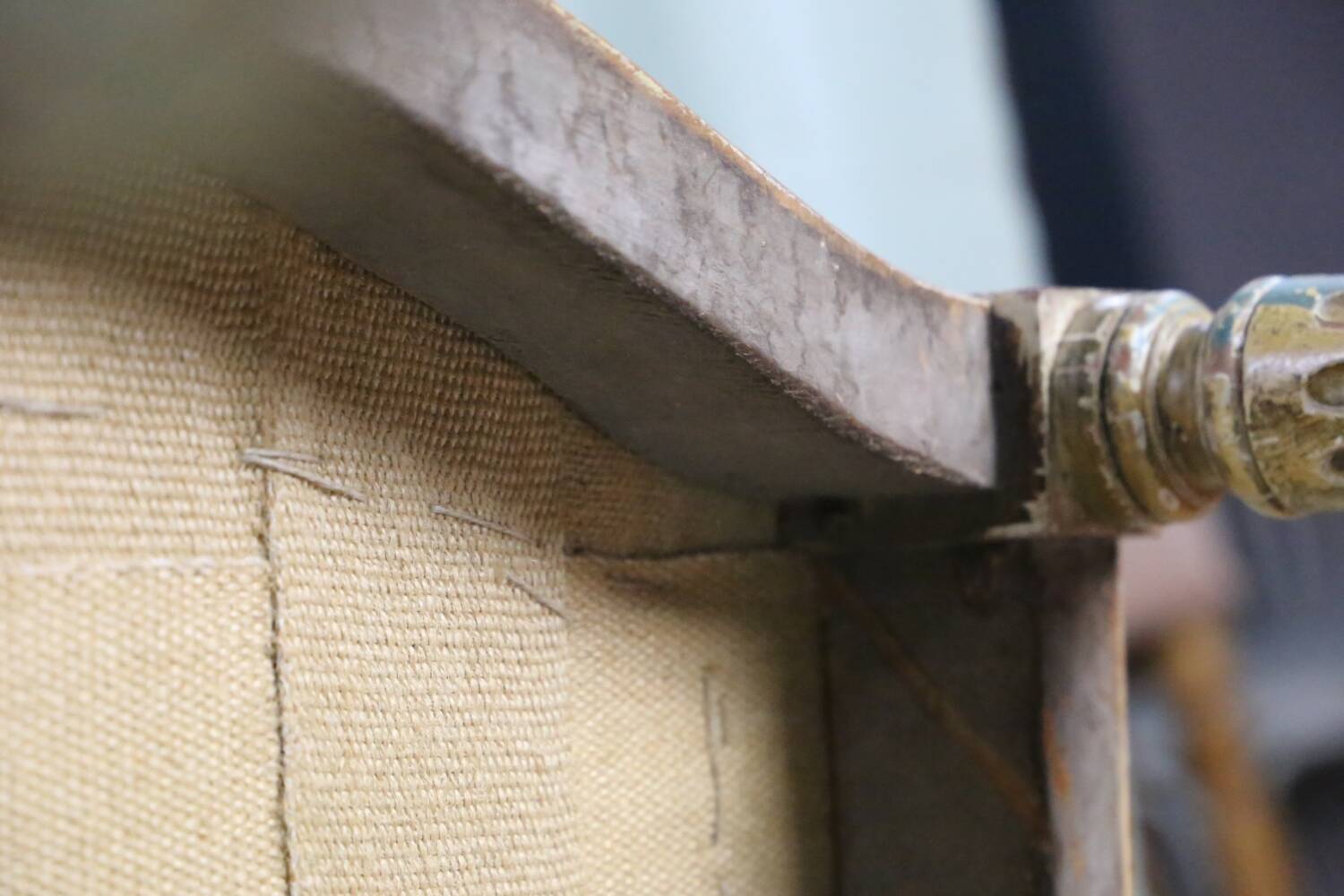 Louis XVI style cabriolet medallion armchair