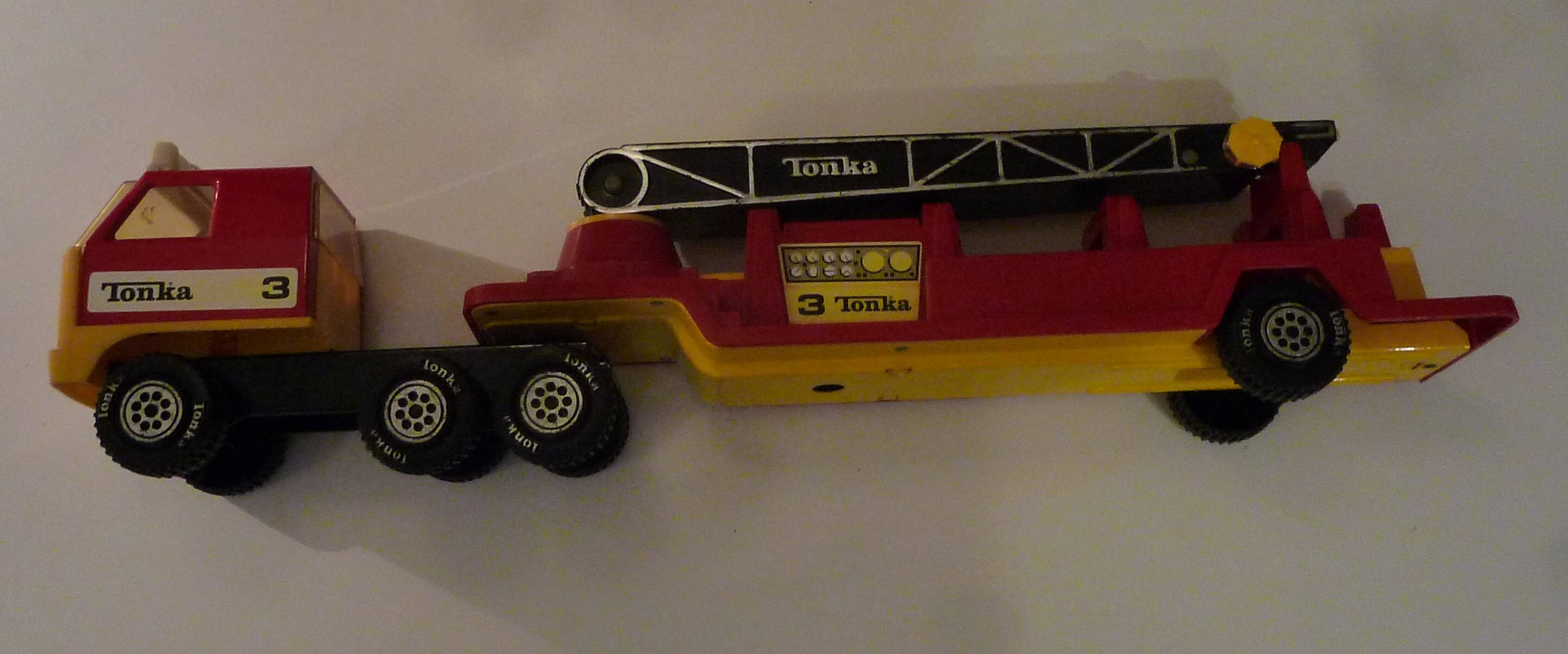 Camion Tonka Vintage – Van Avec Remorque à Chevaux, En Tôle, Occasion