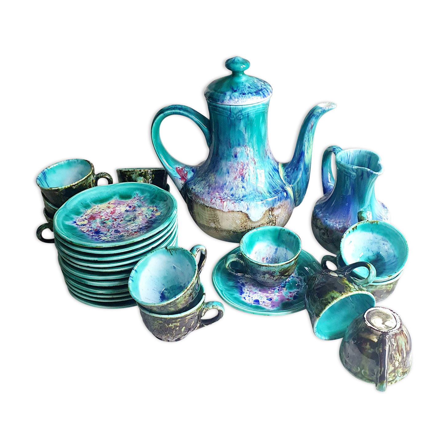 Coffee set signed Morvan 12 people