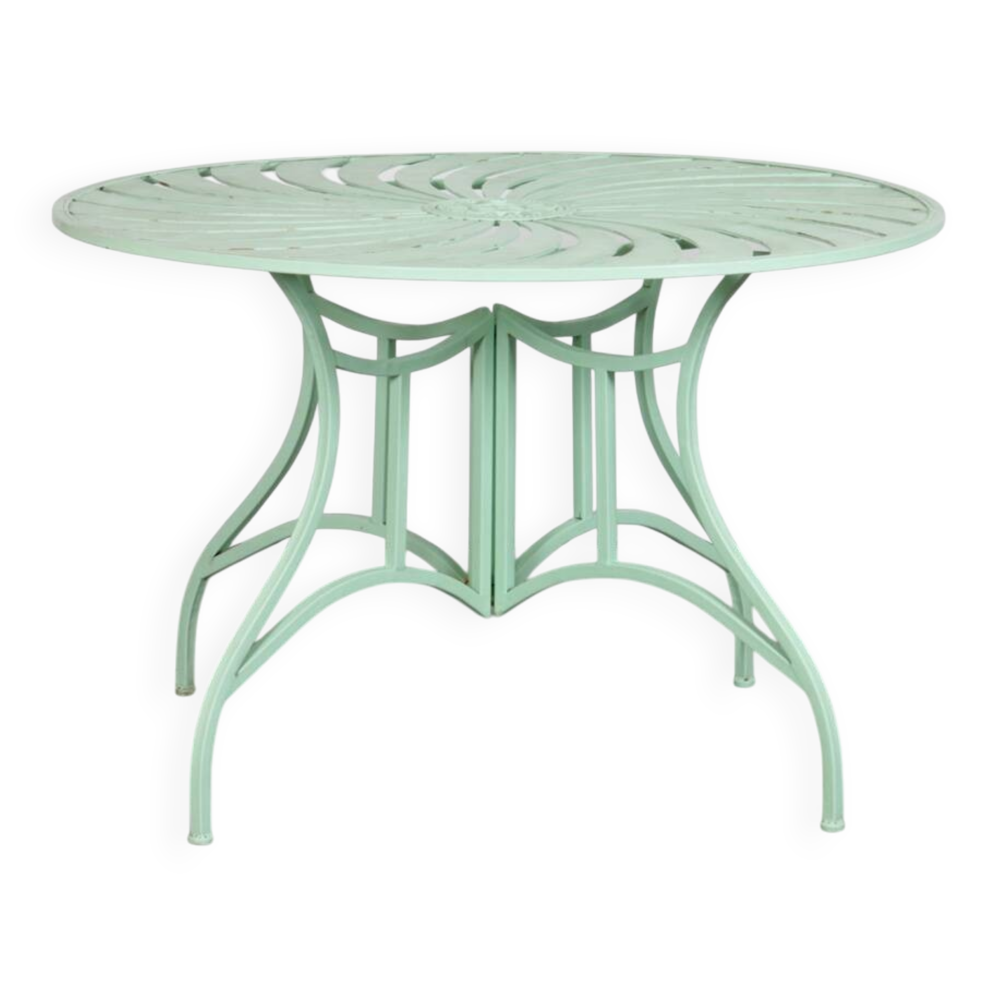 Table ronde de jardin en métal, 1990